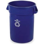 BLUE 2643-07 BLUE RECYCLE 44GAL BRUTE CONTAINER