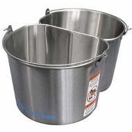 P53B760547 Half-Round
5-Gallon Stainless Steel
Buckets