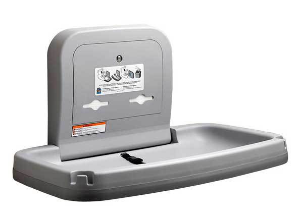 Koala KB200-01 Horizontal
Stainless Steel Insert With
Grey Trim Baby Changing
Station