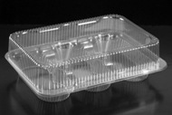 02456/09556 CLEAR HINGED LID
CONTAINER 6 JUMBO MUFFINS
150/CS