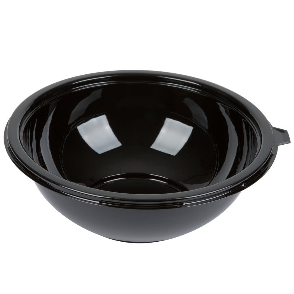 5080-BK Super Bowl 80 oz. Black PET Plastic Bowl -