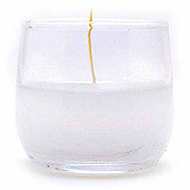 F-466 8 HOUR DISPOSABLE CANDLE CLEAR GLASS