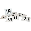 TBN-50 PLASTIC TABLE NUMBERS 1-50 BOTH SIDES 4&quot;X3.75&quot; SET