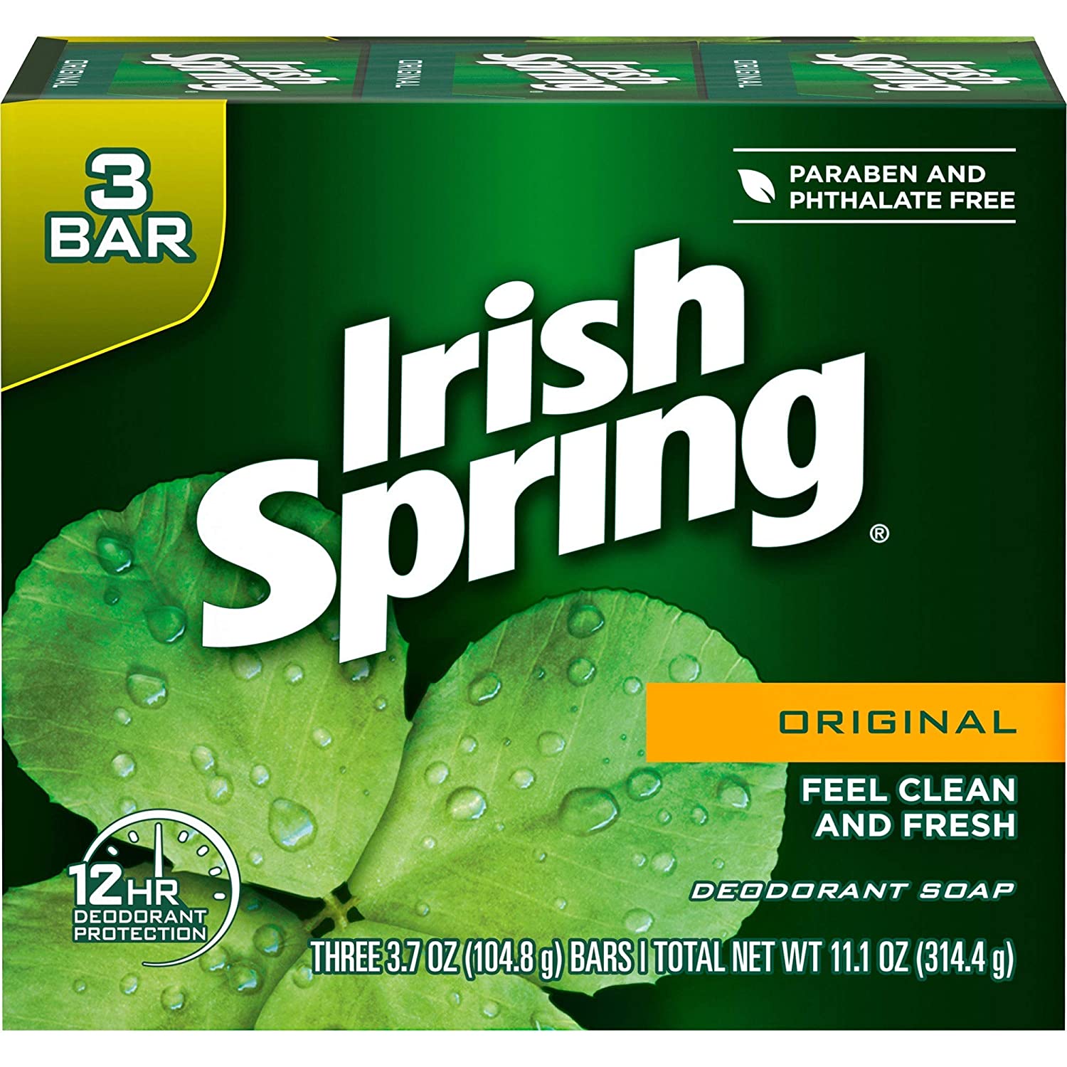 CPC 14181 Irish Spring Bar
Soap Clean Fresh Scent
24-PKS/3-3.20oz Bars