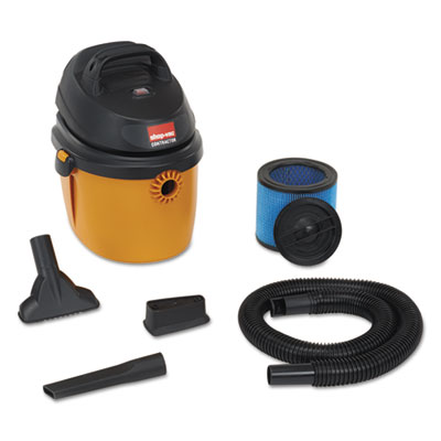 SHO5890210 Shopvac Portable
Economy Wet/Dry Vacuum, 2.5
gal, 120V, 8A, 9lbs,
Black/Yellow