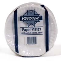 6&quot; SHALLOW UNCOATED PLATE RETAIL PK 10/100&#39;S