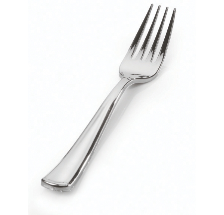 Silver Plastic Cutlery #703 Forks Bulk Pack 600/Case