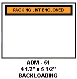 ADM51 4.5X5.5 PACKING LIST ENV