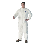 KLEENGUARD A40 COVERALLS 44312
W/ZIPPER FRONT AND ELASTIC
WRISTS &amp; ANKLES (MED) 25/CS
