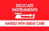 DL1340C 3X5 DELICATE INSTRUMENTS/HANDLE WITH CARE